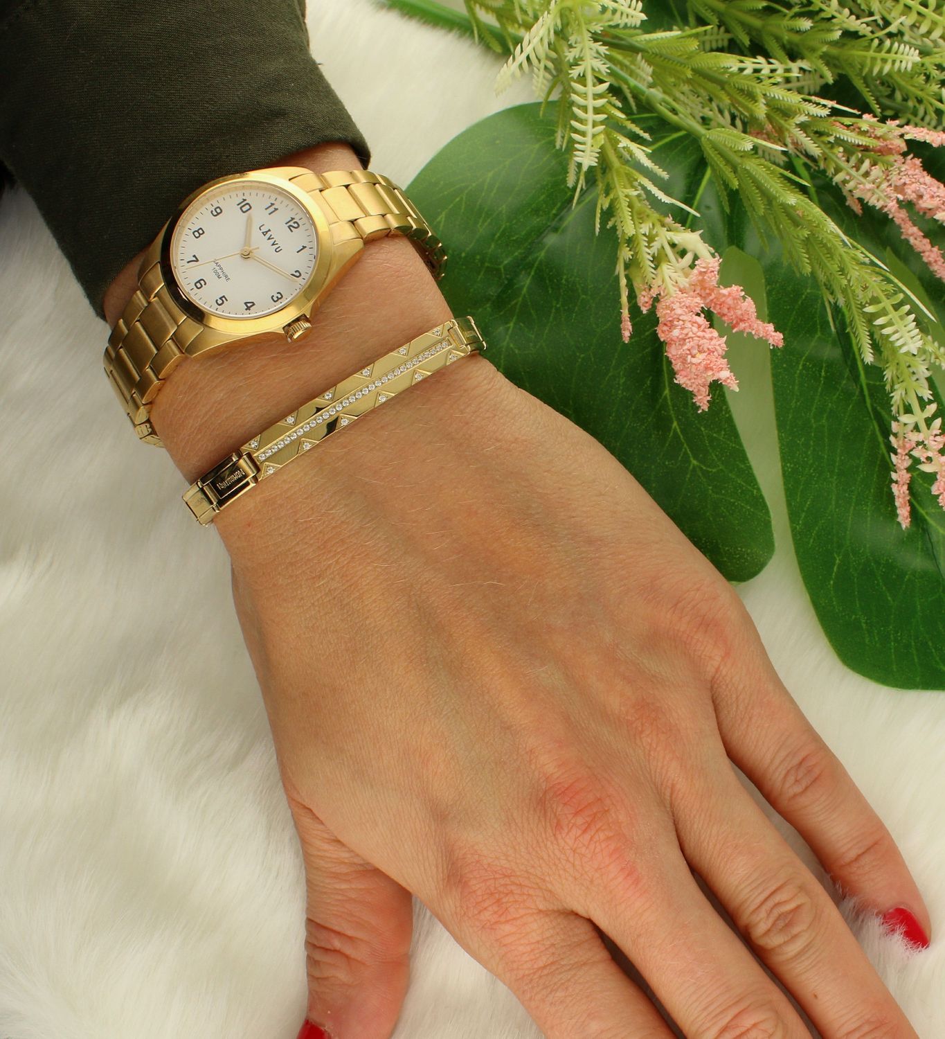 Bransoletka Nomination Trendsetter złota z blaszką ozdobiona cyrkonią 021152 012c.jpg